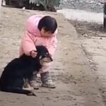 大丈夫!怖くないよ。犬の耳をふさぎ、大きな音から守ってあげる少女