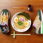 ラーメン大好きの方向性よ。ニューバランスとのコラボスニーカーは、日本のラーメンインスパイア