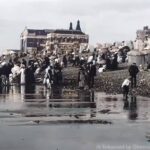 今のような水着がなかった時代。1900年前後のフランスの海水浴の様子をカラー映像で