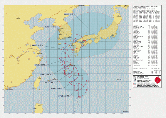 【蒸し暑い】台風4号（アイレー）が発生！日本列島に上陸か？今後の進路に注意