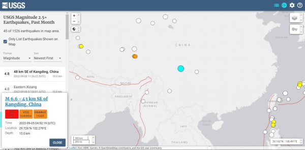 中国、四川省で発生したM6.6の地震に岸田総理が習主席にお見舞いメッセージ