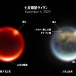 土星衛星「タイタン」の雲と海をとらえたジェイムズ・ウェッブ宇宙望遠鏡