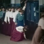 ドレッシーなロングスカートが作業服、1904年のアメリカ人女性労働者の映像をカラー化。