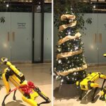 犬型ロボット「スポット」がクリスマスツリーを飾り付けを手伝ってくれたよ！