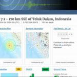 【USGS】インドネシア付近で「M7.1」の大地震が発生