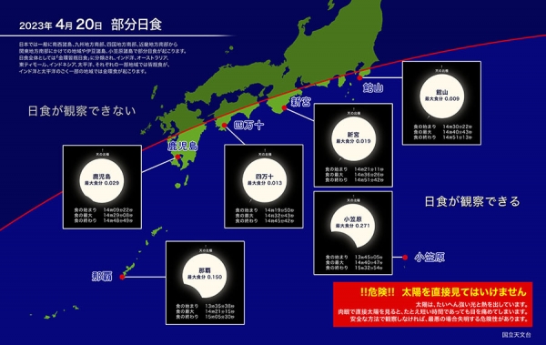 【月と太陽】本日、日本の一部地域で「部分日食」