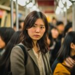 通勤電車で押されてOLと顔が近くなった結果。。。